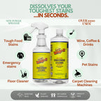 Whip-It All Natural Enzyme Cleaner Stain Fighting Kit - Professional Strength Stain Remover Spray 32oz and Concentrate Multi-Purpose Stain Remover 32oz - Made in the USA