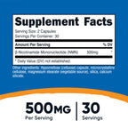 Nutricost NMN (Nicotinamide Mononucleotide) 500mg, 60 Capsules - Vegetarian Friendly, 30 Servings, Gluten Free, GMO Free