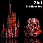 LOCYFENS PLA Filament 1.75mm, Silk PLA 3D Printer Filament, High Speed Printing Dual Color Filament Black Red 2 in 1 Coextrusion 1.75 PLA Filament +/-0.02mm, 1kg/2.2lb