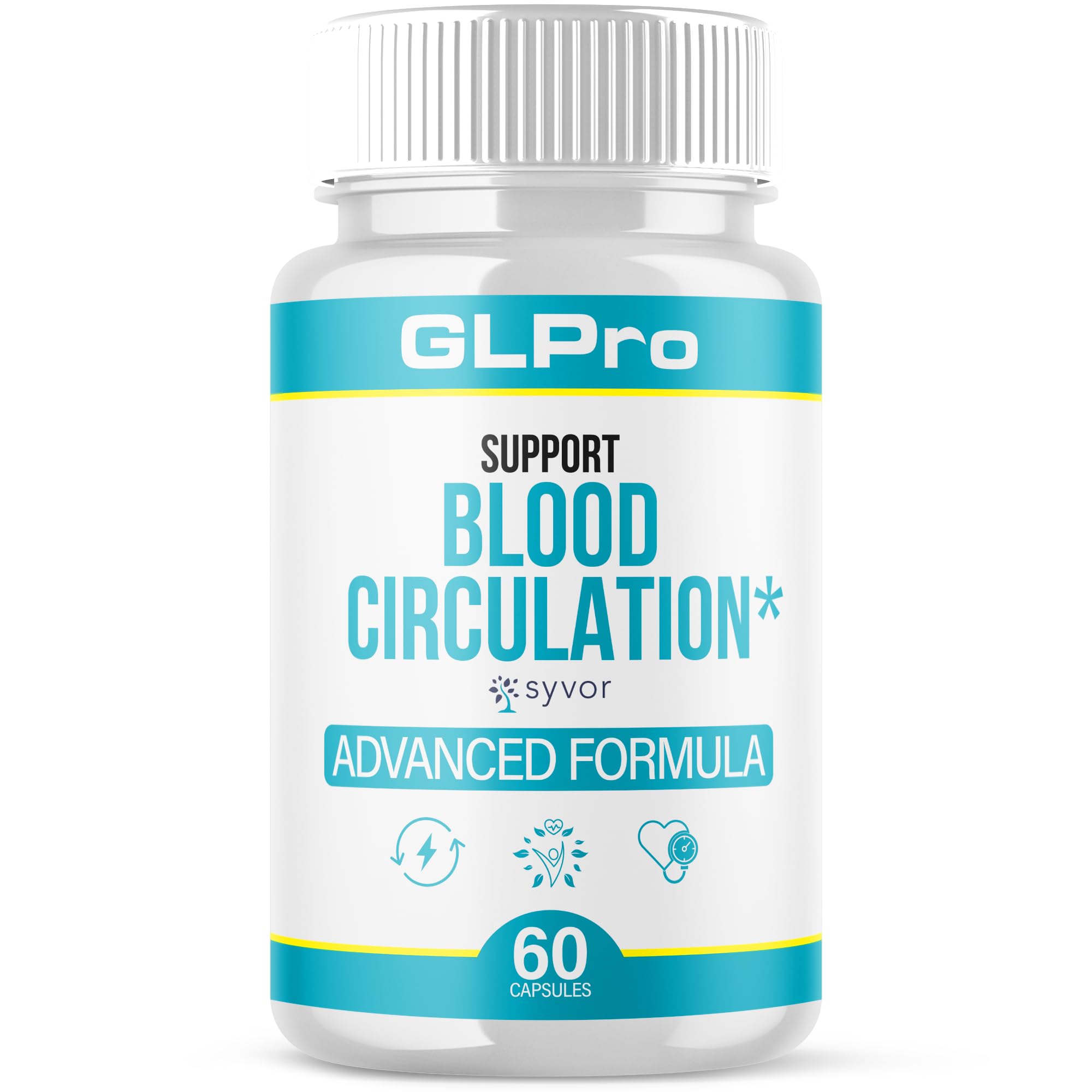 GLPro Blood Capsules, Official GLPro Blood Health Support Pills with All Natural Ingredients, Advanced Formula Supplement with Maximum Strength Premium Vitamins for Women and Men (60 Capsules)