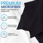 Purity Eyeglass Lens Cleaner Spray Kit - 3 x 8oz Lens Cleaner Spray Bottle + 2 Microfiber Cloth for Cleaning - Safe for All Lenses (AR Coated Included), Eyeglasses and Screens