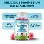 Vitamatic Kids Magnesium Calm Gummies - 60 Vegan Count - Great Tasting - Promote Healthy, Muscle, Bone, & Energy Support (Pack of 2)