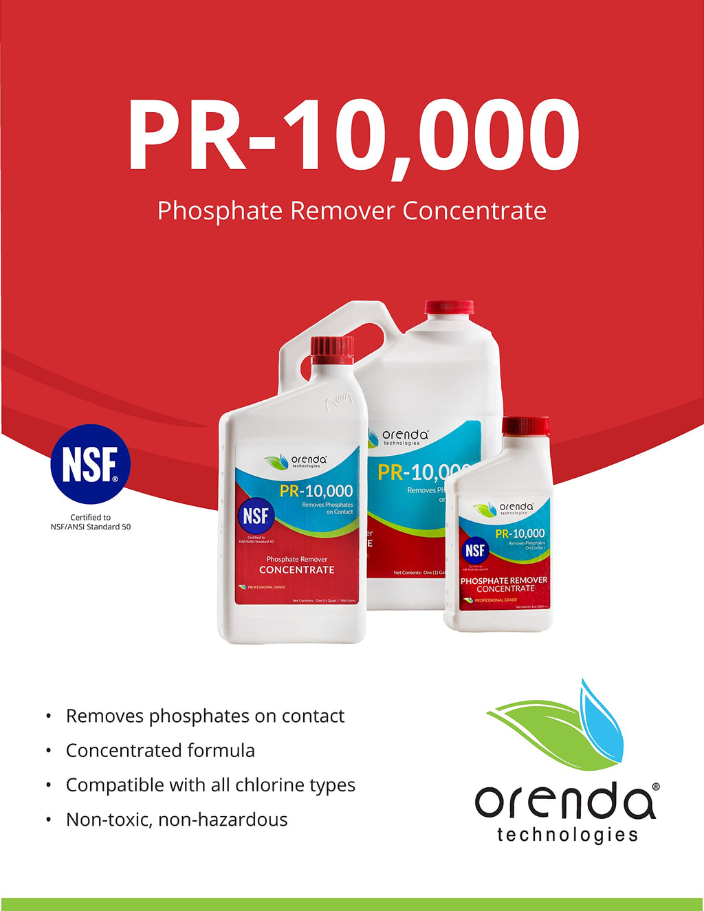 Orenda PR-10000-GAL Phosphate Remover Concentrate, 1-Gallon