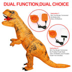 viwzon Inflatable T-Rex Costume, Adults Dinosaur Blow Up Suit for Halloween Cosplay Themed Parties, Dino Costume
