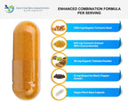 Turmeric Curcumin Supplement - 2250mg/d - Veggie Caps - 95% Curcuminoids with Black Pepper Extract (Bioperine) - 750mg Capsules - 100% Organic - Most Powerful Turmeric (180 Count)