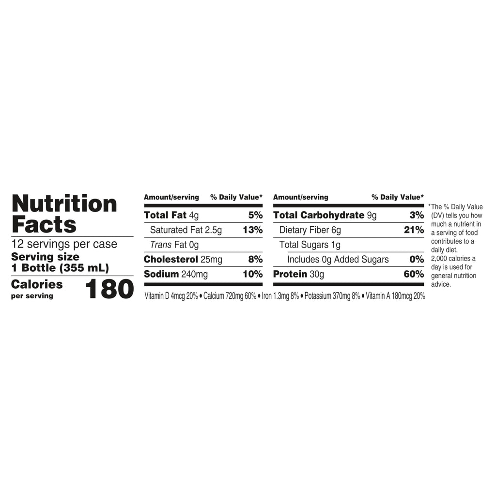 Oikos Protein Shake, Chocolate, 30g Protein, 12 fl oz, 12 Count
