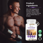 Turkesterone Capsules Pure 500mg Natural Ajuga Turkestanica Extract Ecydysterone- Increase Lean Muscle Growth & Recovery, Drive & Stamina - Non GMO - 60 V Capsules