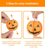 TIGOMOOV Halloween Pumpkin String Lights, Jack O Lantern Lights Plug in, 10 Orange Pumpkin Lanterns 9.83FT Connectable, Indoor Outdoor Fall Halloween Decorations for Porch Mantel Yard