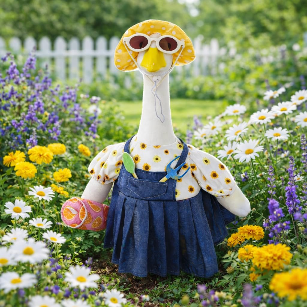 RUXRQPJ Gardener Summer Porch Goose Outfits for 23 Inch Porch Goose