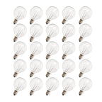 CHYParty G40 Replacement Bulbs Outdoor, 120V 5W Clear, E12 Base, 25PK