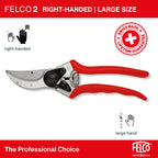Felco F2 Pruning Shears – 9.25" Swiss-Made Garden Clippers for Professional Pruning | Hand Pruners for Gardening | Garden Tool Cutter with Precision Bypass Blade, Aluminum Body, Replaceable Parts
