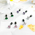Stainless Steel Screw Back Stud Earrings for Men Women