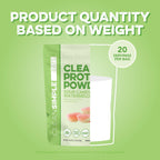 Clean Simple Eats Clear Protein Drinks, 20g Grass Fed Whey Protein Isolate, Ultra Filtered, Light & Refreshing Beverage, Low Lactose, Sour Candy Watermelon, 20 Servings