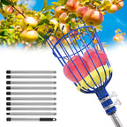 PEAKCLOUDS Fruit Picker Tool with Basket, 35-72 Inch Adjustable Long Handle Fruit Picking Pole - for Harvesting Lemon Avocado Apple Mango Pear Orange & Tall Tree Fruits