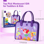 hahaland Busy Board Montessori Toys - 3 Year Old Girl Gifts Bithday Gift Ideas - 8 in 1 Preschool Learning Activities - Christmas Toddler Stocking Stuffers Gifts