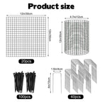 YEXEXINM 20 Pack 12" H X 4" D Wire Small Plant Protector from Animals, 20 Pcs Small Metal Plant Cage Chicken Wire Cloche with Ground Stakes and Nylon Tie to Keep Animals Out Garden Protection