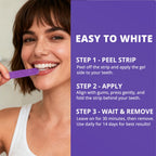 SAKYPRORAL Purple Whitening Strips, 90-Day Long-Lasting Results, Enamel Safe & Low-Sensitivity, Professional Teeth Whitening Strips with Non-Slip Dry Strip Technology (28 Count (Pack of 1))