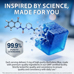 Methylene Blue Gummies 5mg Per Serving, Supports Cognitive Function, Cellular Energy, Mental Focus, Antioxidant Activity, 99.9% Pure, Vegan | 30 Gummies