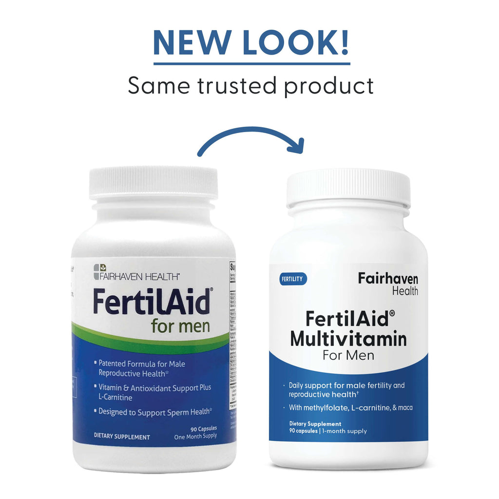 Fairhaven Health 3 Month Supply FertilAid for Men Prenatal Male Fertility Supplement | Count and Motility Support Pre Conception for Him | Fertility Support Includes, Zinc, and Folate | 90 Capsules