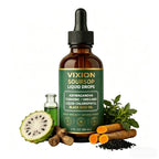 Vixion Soursop Liquid Drops, Vegan, Non-GMO, Easy Dropper for Daily Use, 2 Fl Oz (60 mL) (1pcs)