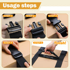 ECOSHIRE Carrying Strap with Handle, Handheld Belt for Safely Moving and Lifting Heavy Boxes, Adjustable Belt, H-Shaped Style Carry Straps, Suitable for Cylinder, Camping Mat(61 inch)