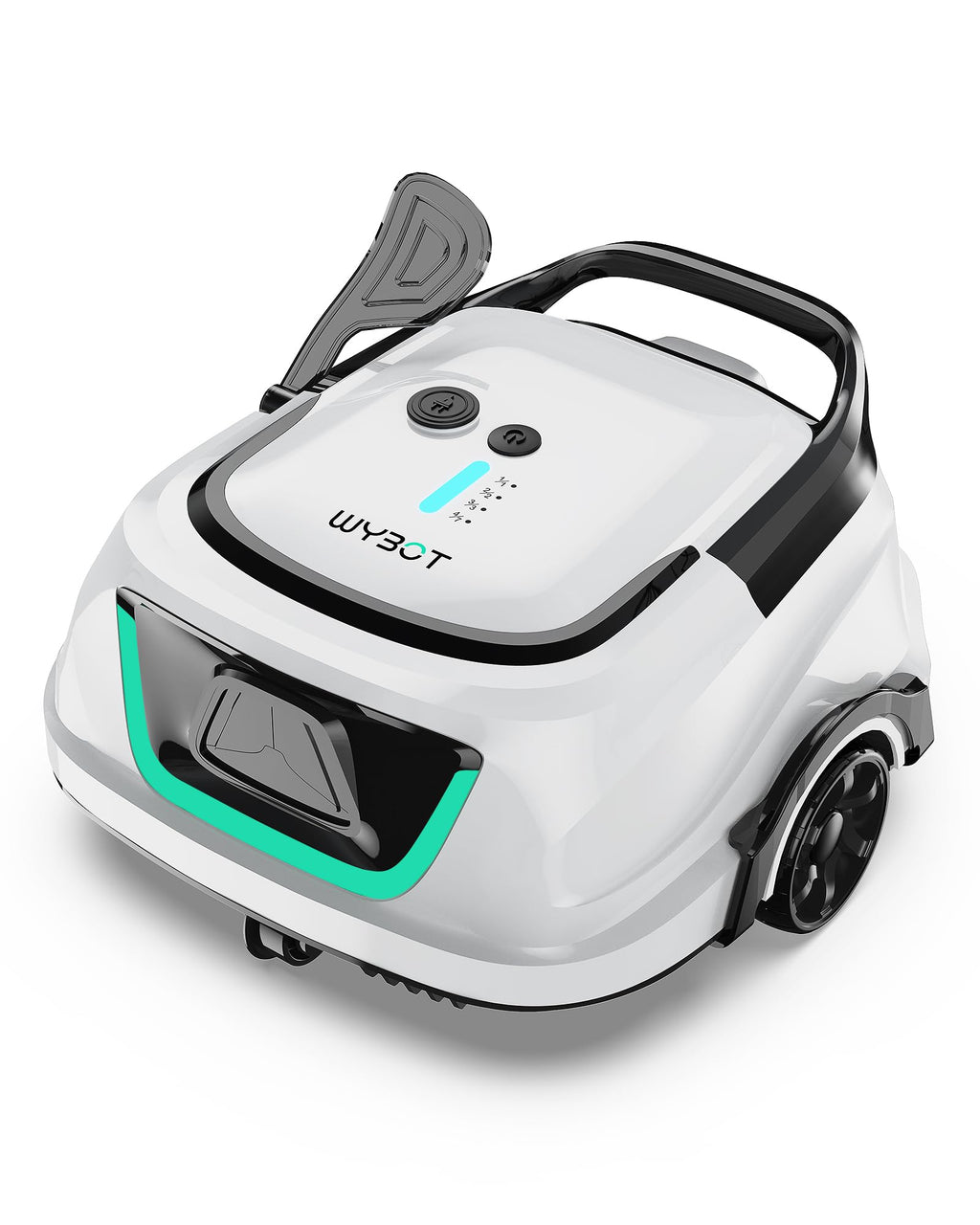 (2026 Upgraded) WYBOT A1 Cordless Robotic Pool Cleaner, Automatic Pool Vacuum for Above Ground with 120 Mins, Double Filters, LED Indicator, Charge in 2.5H, 4 Cleaning Modes (White Green)