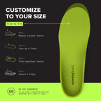 Superfeet All-Purpose Support High Arch Insoles (Green) for Active Lifestyle with High Arch Support - Men 9.5-11 / Women 10.5-12