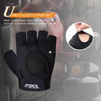 ATERCEL Weight Lifting Gloves Full Palm Protection, Workout Gloves for Gym, Cycling, Exercise, Breathable, Super Lightweight for Mens and Women(Black, L)