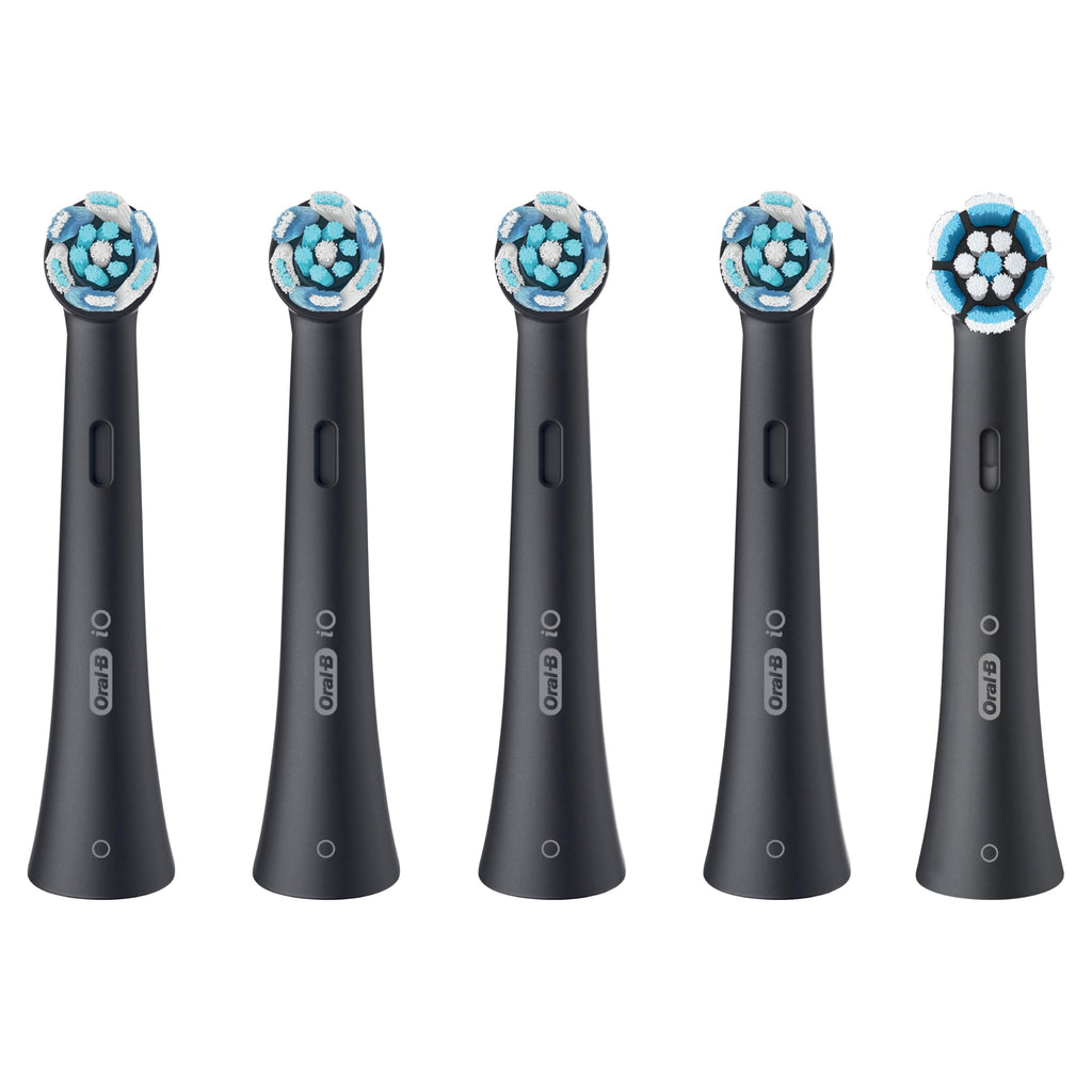 Oral-B iO Ultimate Clean Replacement Brush Heads, 5 Count, 4 Ultimate Clean + 1 Gum & Sensitive Black
