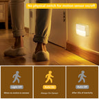 Guankai 8 Pack Motion Sensor Stair Light for Indoor, Battery Operated Closet Lights, Wireless Stick on Anywhere Hallway Lamp, Portable Led Night Lamps for Bedroom Under Cabinet Kitchen