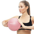 APEXUP Yoga Ball Exercise Ball, Heavy Duty Pilates Ball for Fitness, Balance, Core Workout, Physical Therapy (XXS (9") 23cm, Pink)