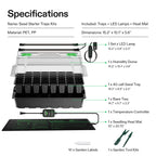 VIVOSUN 1-Pack Seed Starter Kit, 40-Cell Tray, LED Lights and Heat Mat