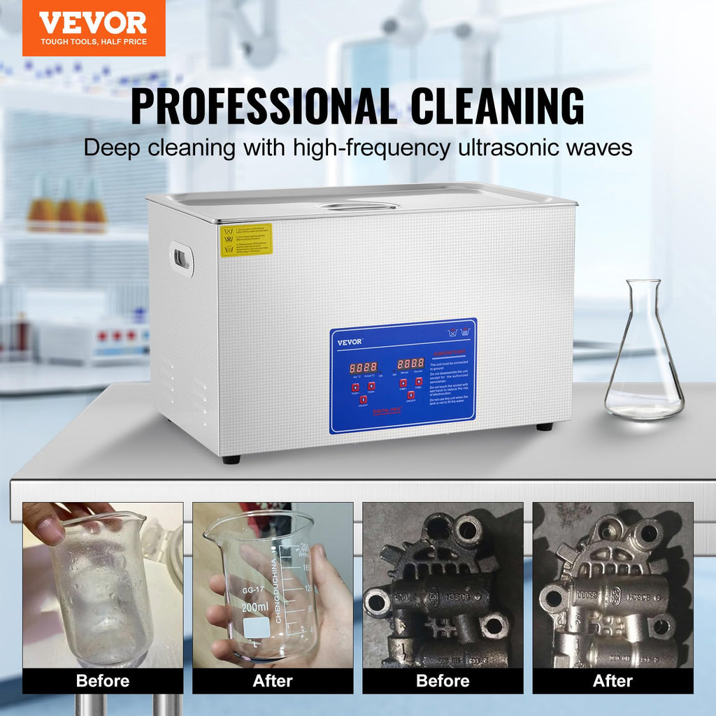 VEVOR Ultrasonic Cleaning Machine 30L 1200W