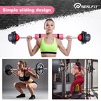 NEALFIT Barbell Pad Squat Pad for Squats���Squat Bar Pad���Great for Weightlifting,Lunges and Hip Thrusts���Foam Sponge Pad���Fit Standard and Olympic Bars Perfectly (Pink)