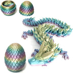 3D Printed Dragon Fidget Toys,12inch Flexible Dragon Toy 3D Printed Dragon Eggs with Dragon Inside,Easter Egg fillers,Easter Basket Stuffers,Easter Basket Essentials Fidget Toys