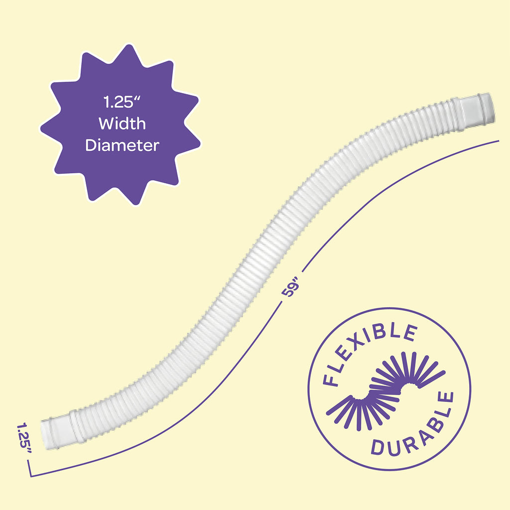 Replacement Hose For Above Ground Pools [Set of 4] 1.25" Diameter, 59" Long Accessory Pool Pump Replacement Hose - Filter Pump Hose Compatible with Intex Pump Models #607/#637