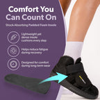 BraceAbility Closed Toe Medical Walking Shoe - Lightweight Broken Toe Cast Boot, Fractured Foot Brace for Metatarsal Stress Fracture, Post-op Bunion, Hammertoe Surgery Recovery - For Men or Women (M)