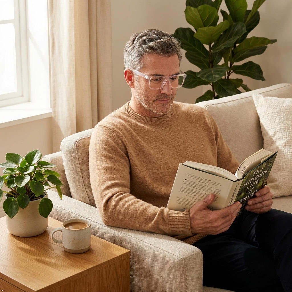 Eyekepper 5-Pack Oversized Square Reading Glasses +1.25 Men Women