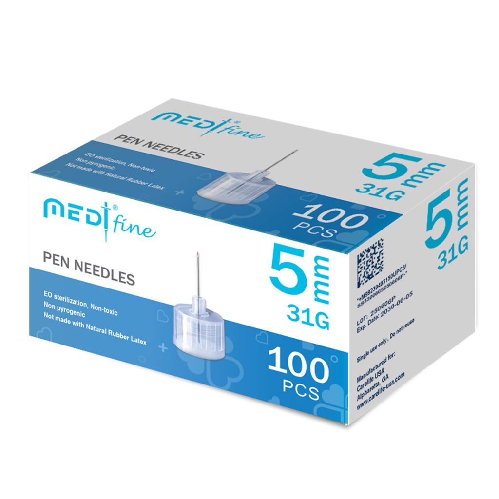 Medt Fine Insulin Pen Needles 31G 5mm - 100 Ct, Pack of 1