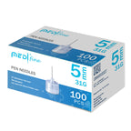 Medt Fine Insulin Pen Needles 31G 5mm - 100 Ct, Pack of 1
