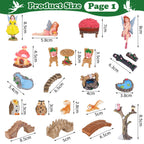 HIYZI 109 Pcs Fairy Garden Accessories Miniature Fairy Figurines Kit