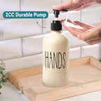 COHOSEGE Glass Soap Dispenser Set 2 Pack,16 Oz Dish Soap Dispenser for Kitchen Sink,Beige Kitchen Accessories and Kitchen Decor,Beige Decorations and Kitchen Utensils for Kitchen