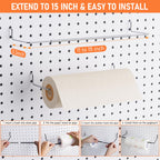 INCLY 30PCS Peg Board Organizer Accessories Kit, Pegboard Hooks Assortment with Bins, Cups, Wire Baskets and Paper Towel Holder for 1/8“ and 1/4” Pegboard Garage Workbench Craft Room Organizing Tools