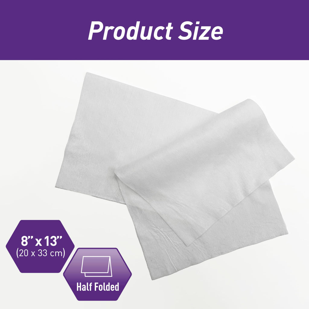 MED PRIDE Disposable Dry Wipes for Adults, Soft & Absorbent Personal Towels, Bulk 800 Count, Incontinence Care, Baby Wipes (800 Count (Pack of 1))