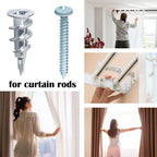 Ansoon 50Pcs Metal Self Drilling Drywall Anchors Heavy Duty with Screws Kit
