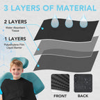 480 Pack Disposable Dental Bibs 13"x18", 3-Ply Waterproof Tattoo Bibs Sheet for Nail Salon, Dental Clinic, Feeding, Tattoo Shop (Black)