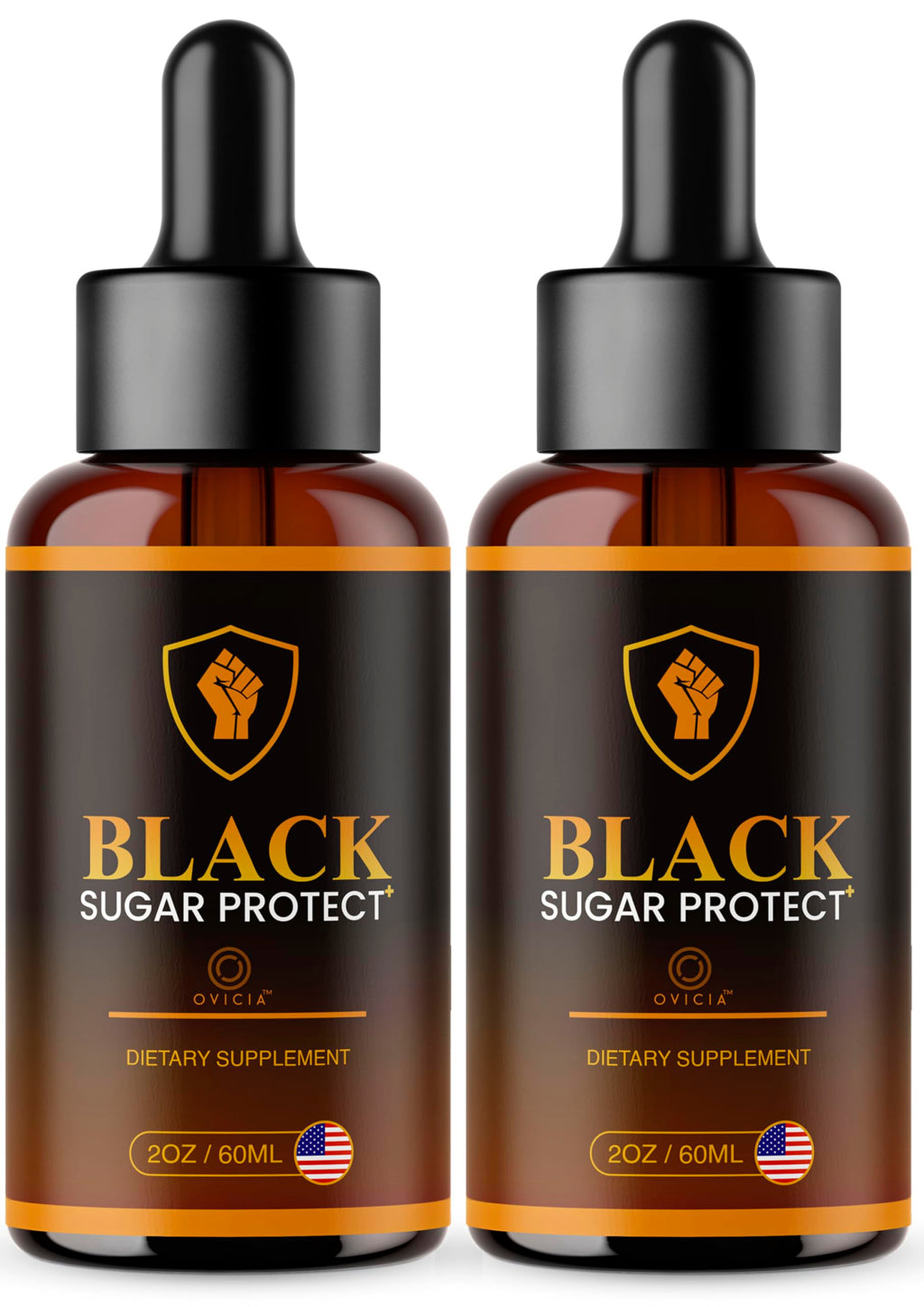 (2 Pack) Black Sugar Protect Drops - BlackSugar Protect Premium Liquid Drops All Natural Advanced Formula, BlackSugarProtect Support Vitamins for Overall Health & Wellness, 2 Bottles for 2 Months