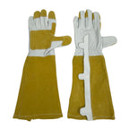 OGRE Zip-Up Rose Pruning Gloves, Long Leather Thorn Protection