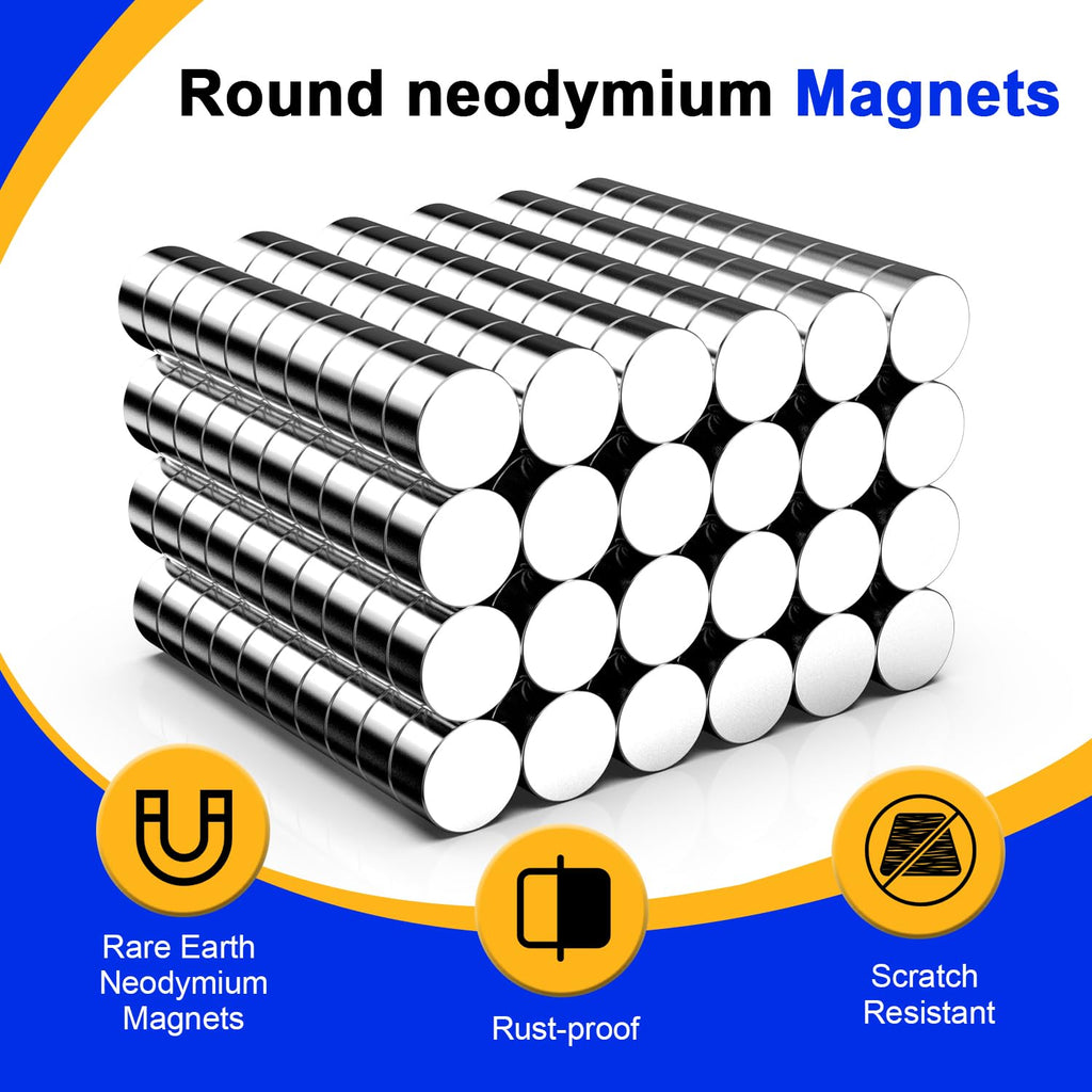 SRENMSMT Small Magnets, 4x2mm Neodymium Magnets for Crafts, 150 Pack