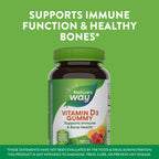 Nature's Way Vitamin D3 Gummies, Supports Immune and Bone Health*, 2000 IU (50 mcg) per 2-Gummy Serving, Vitamin D3 2000IU per 2 Gummies, Mixed Fruit Flavored, 120 Count (Set of 2)